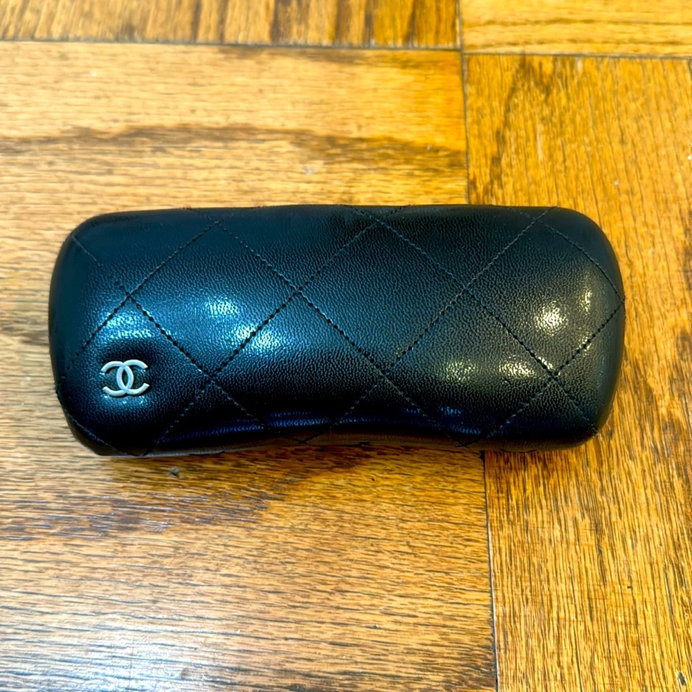 Authentic Chanel Black Quilted Sunglasses Case